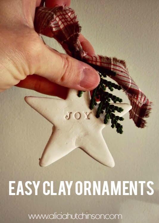 Clay Christmas Ornaments, a really quick and easy way to add a handmade touch to gifts or to give a whole set to a friend for Christmas. 