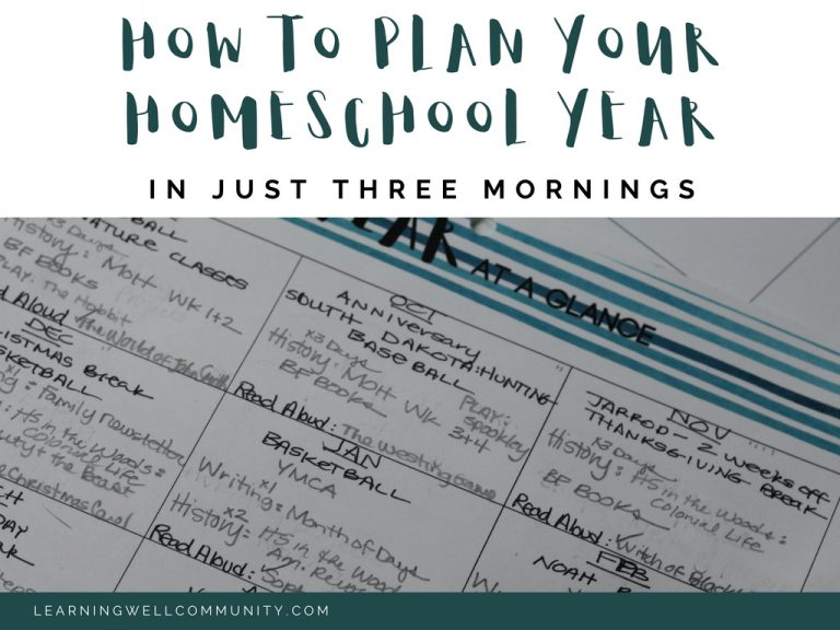 PLAN YOUR HOMESCHOOL YEAR IN JUST THREE MORNINGS