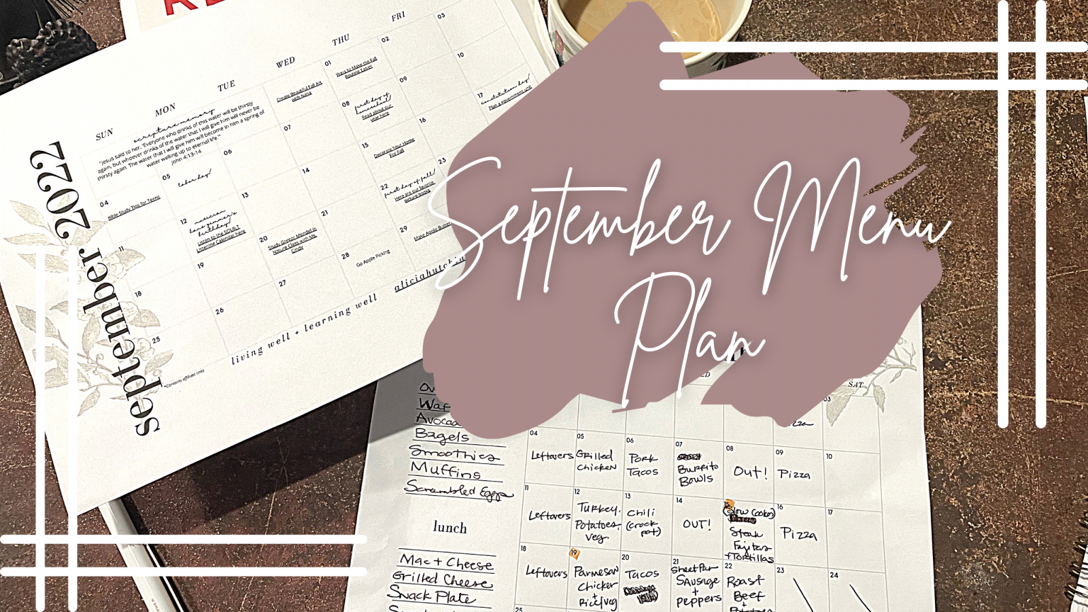 September Menu Plan and Ideas for the Month (plus a video!) - Learning Well