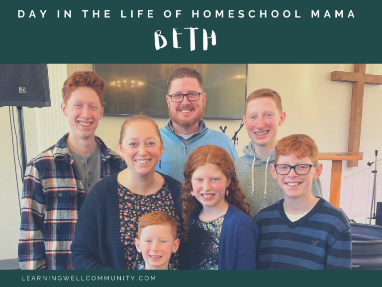 Homeschooling Day in the Life: Beth, homeschooling mom of 5 kids, elementary to teen!