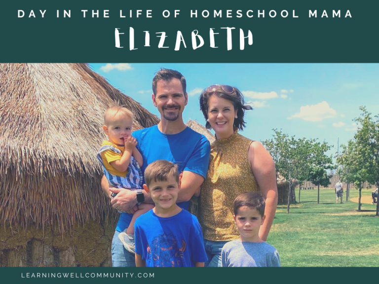 Homeschooling Day in the Life: Elizabeth, Homeschooling Mom to Three Boys and Podcast Host