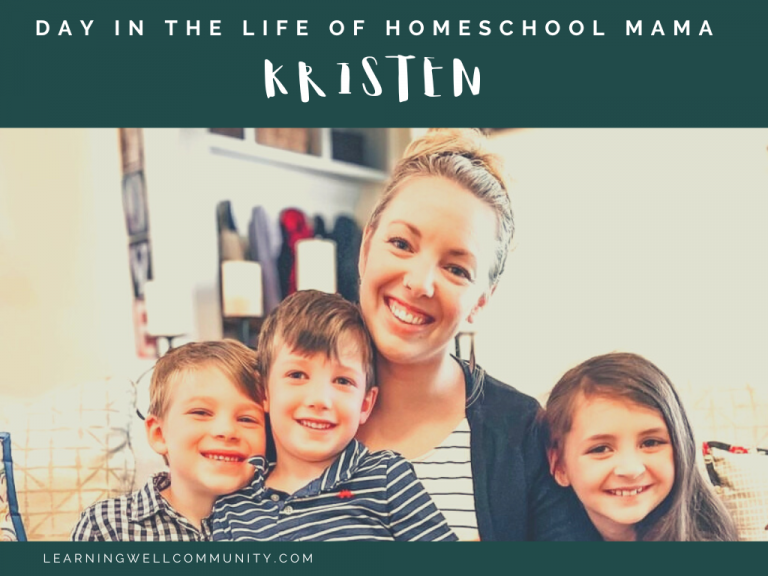 Homeschooling Day in the Life: Kristen, homeschooling mom to three kids and homeschool resource creator