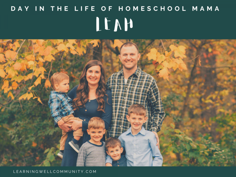 Homeschooling Day in the Life: Leah, homeschooling mom to four boys and passionate about sharing good books with other moms
