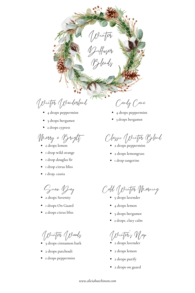 8 Perfect Winter Essential Oil Blends to Diffuse for Cozy Cold Days